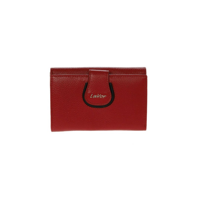 Lavor 1-6001 Μεγάλο Δερμάτινο Γυναικείο Πορτοφόλι με RFID Κόκκινο