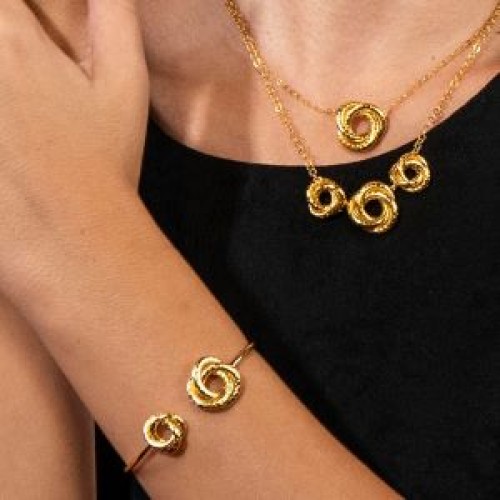 5012E Metalic knot bangle Χρυσό 34.90€